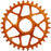 Works Components Round Chainring, Shimano DM, 30T, Boost 3mm, Orange