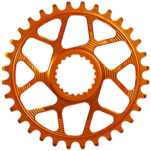 Works Components Round Chainring, Shimano DM, 30T, Boost 3mm, Orange