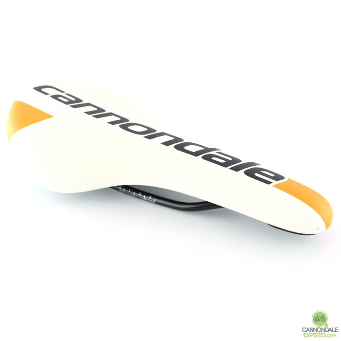 Cannondale CX Saddle White/Orange/Black Chromoly Rail - Take Off New