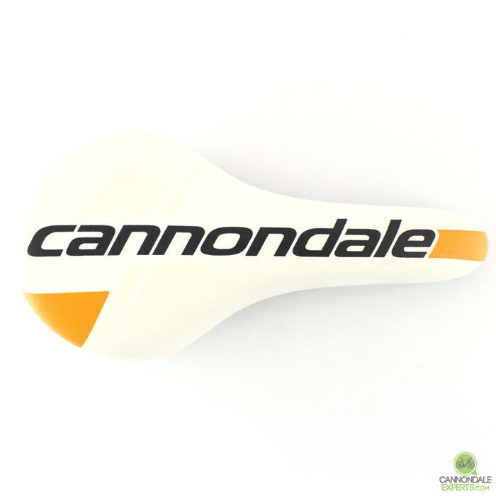 Cannondale CX Saddle White/Orange/Black Chromoly Rail - Take Off New