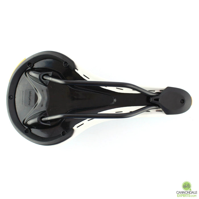 Cannondale CX Saddle White/Orange/Black Chromoly Rail - Take Off New