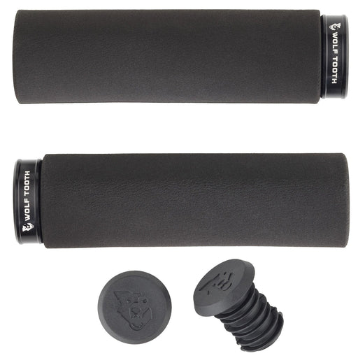 Wolf Tooth Components Lock-On Fat Paw Grip Set, Black/Black