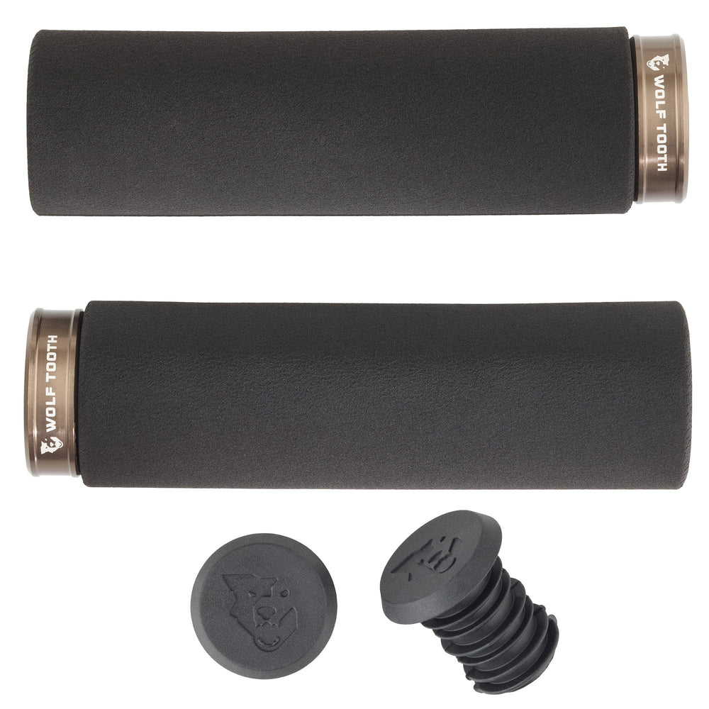 Wolf Tooth Components Lock-On Fat Paw Grip Set, Black/Espresso