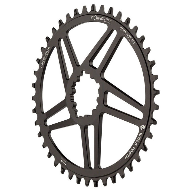 Wolf Tooth Components Elliptical CX/Gravel SRAM DM (Flat-Top) Ring, 40T - BK