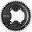 Wolf Tooth Aero 110 Asymmetric BCD Chainring - 48t, 110 Asymmetric BCD, 4-Bolt, Drop-Stop ST, For Shimano GRX 800 Series, Black