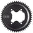 Wolf Tooth Aero 110 Asymmetric BCD Chainring - 50t, 110 Asymmetric BCD, 4-Bolt, Drop-Stop ST, For Shimano GRX 800 Series, Black