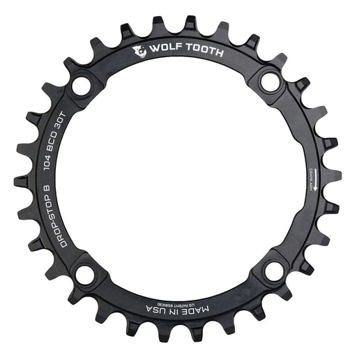 Wolf Tooth Components 104 Chainring, 104BCD 30T, DropStop B - Black