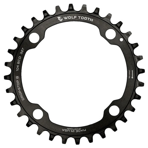 Wolf Tooth Components 104 Chainring, 104BCD 32T, DropStop B - Black