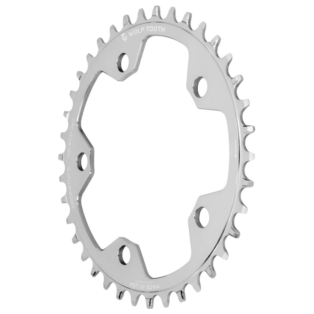 Wolf Tooth Components 5x110BCD CX/Road (Flat Top) Chainring, 38T, Silver