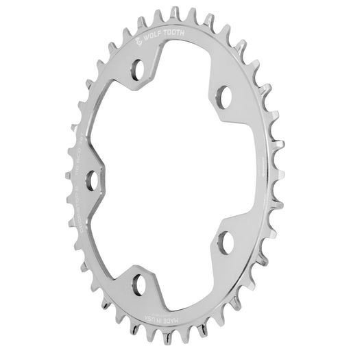Wolf Tooth Components 5x110BCD CX/Road (Flat Top) Chainring, 38T, Silver