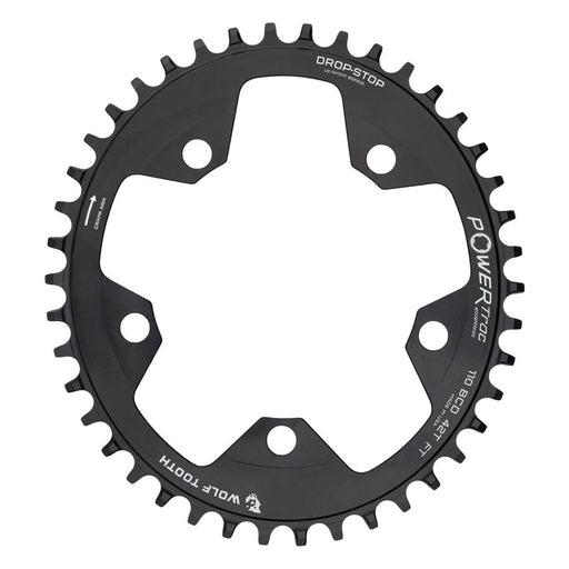 Wolf Tooth Components Gravel/CX Elliptical Ring (Flat Top), 110BCD 42t - Blk