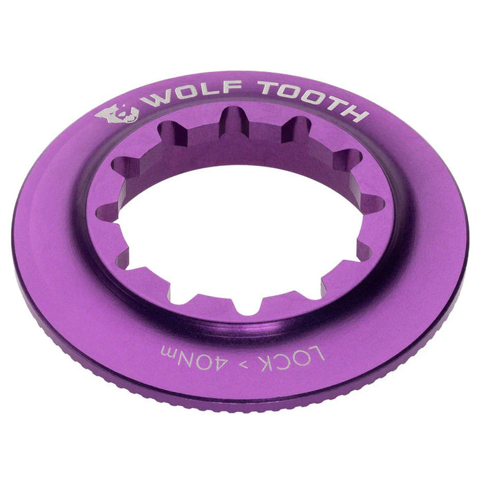 Wolf Tooth Components Center Lock Rotor Lockring, Internal Spline, Ultraviol