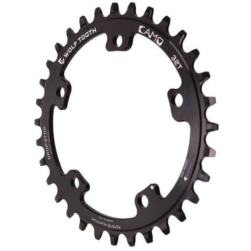 Wolf Tooth Components CAMO Round Chainring, 30t, DropStop B - Black