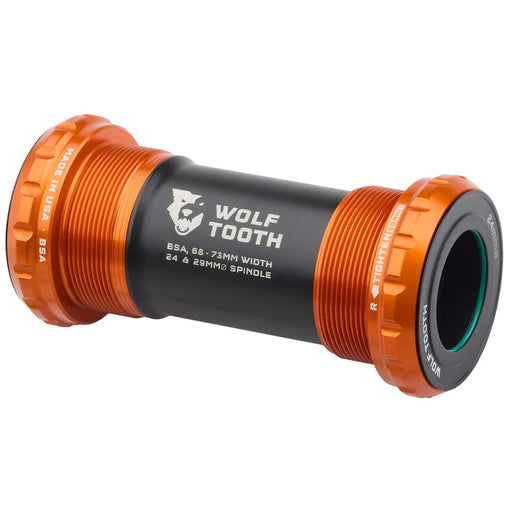 Wolf Tooth Components Bottom Bracket, BSA Shell, 24mm for Shimano, Orange