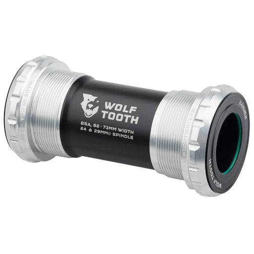 Wolf Tooth Components Bottom Bracket, BSA Shell, 24mm for Shimano, Raw Silve