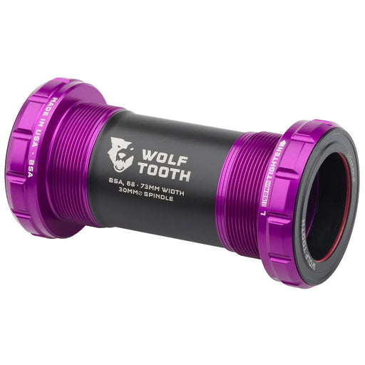 Wolf Tooth Components Bottom Bracket, BSA Shell, 30mm, Ultraviolet Purple