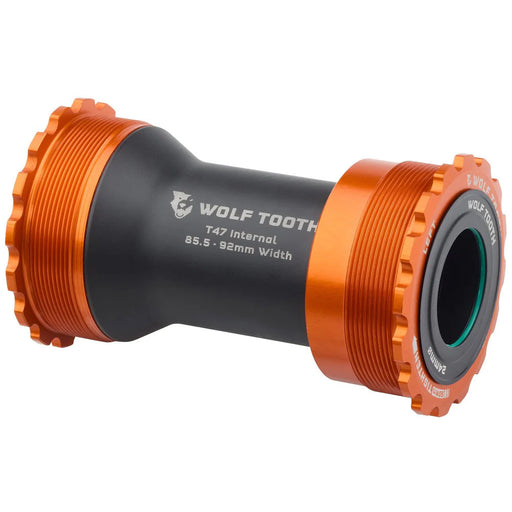 Wolf Tooth Components Bottom Bracket, T47 Internal, 24mm for Shimano, Orange