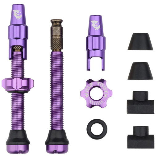 Wolf Tooth Components Tubeless Valve Stem Kit, Clik Valve, 44mm, Ultraviolet