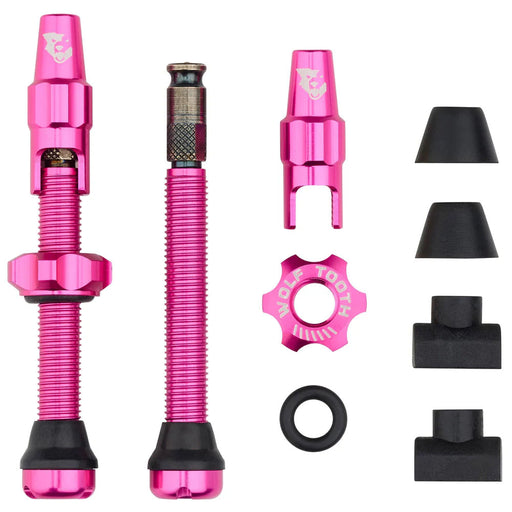 Wolf Tooth Components Tubeless Valve Stem Kit, Clik Valve, 44mm, Pink