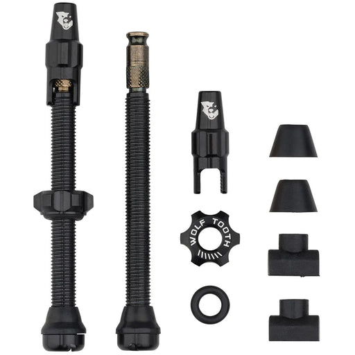 Wolf Tooth Components Tubeless Valve Stem Kit, Clik Valve, 60mm, Black