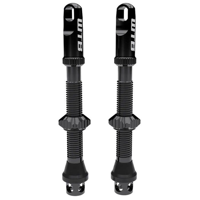 WTB TCS Alloy Max-Flow Presta Valve Stem, 55mm, Blk, Pair