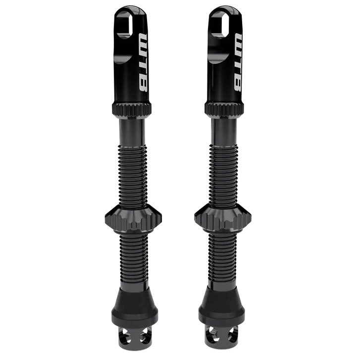 WTB TCS Alloy Max-Flow Presta Valve Stem, 65mm, Blk, Pair
