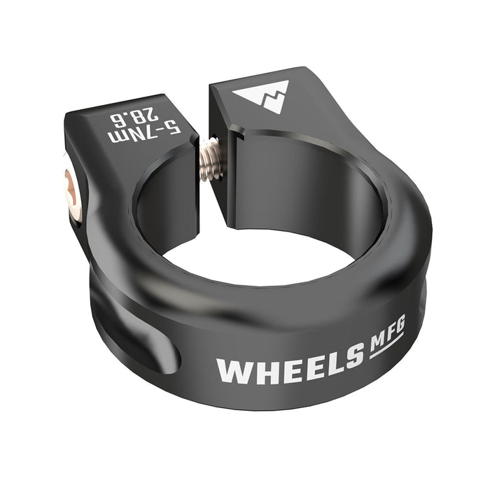 Wheels Mfg Bolt-On Seatpost Collar, 29.8mm, Black