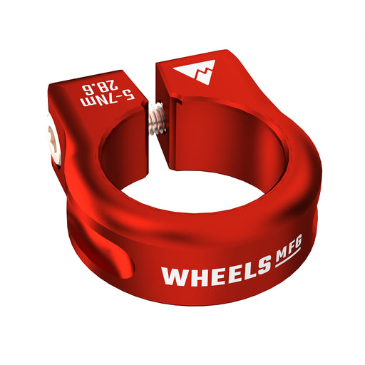 Wheels Mfg Bolt-On Seatpost Collar, 29.8mm, Red