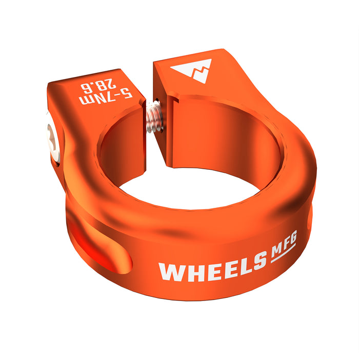 Wheels Mfg Bolt-On Seatpost Collar, 29.8mm, Orange