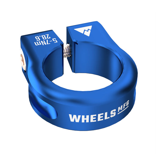 Wheels Mfg Bolt-On Seatpost Collar, 29.8mm, Blue