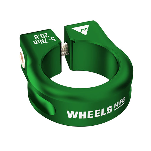 Wheels Mfg Bolt-On Seatpost Collar, 29.8mm, Green