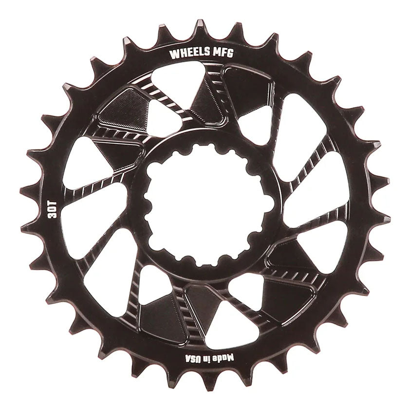 Wheels Mfg SRAM 3-Bolt DM Boost HG+ Chainring 30t, Black