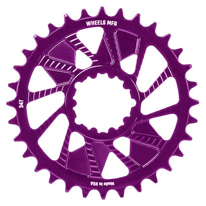 Wheels Mfg SRAM 3-Bolt DM Boost Chainring 34t, Purple