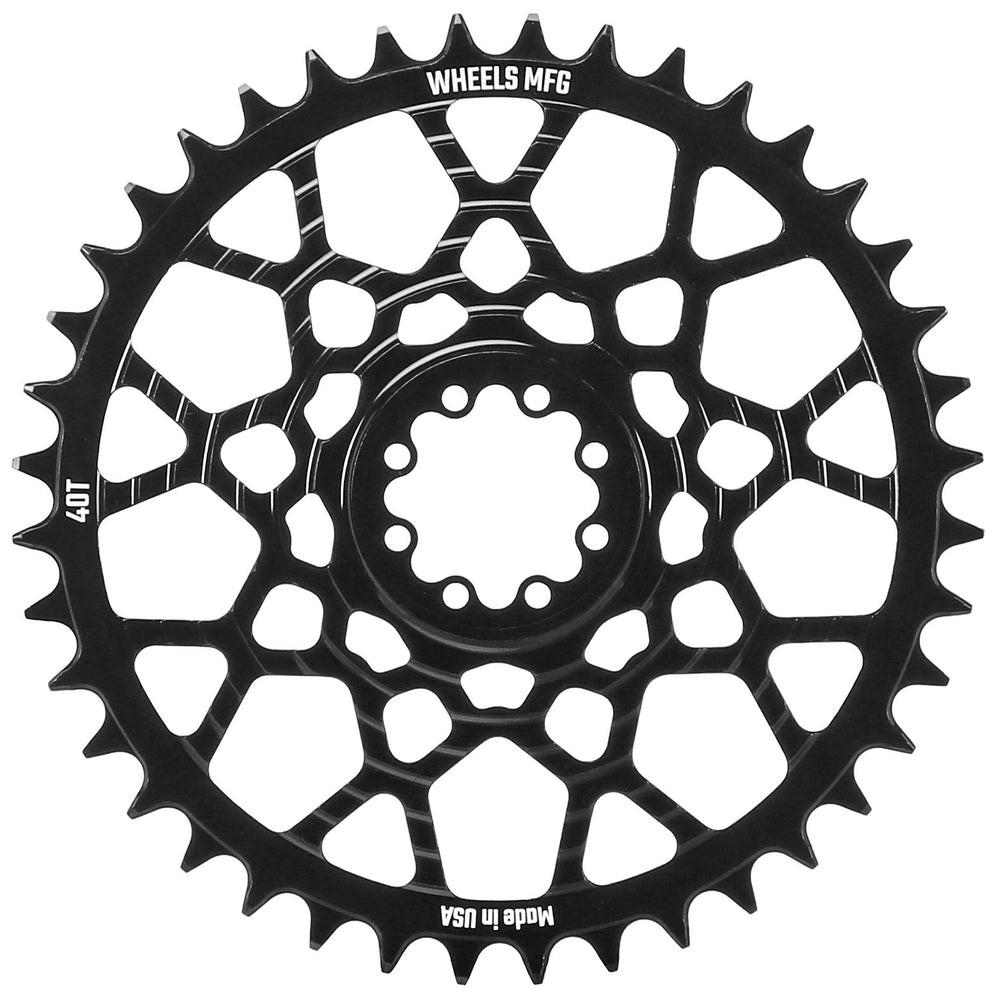 Wheels Mfg SRAM 8-bolt Gravel Chainring, 40T, Black