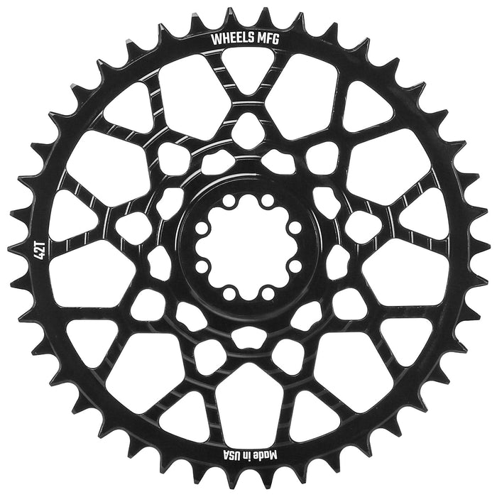 Wheels Mfg SRAM 8-bolt Gravel Chainring, 42T, Black