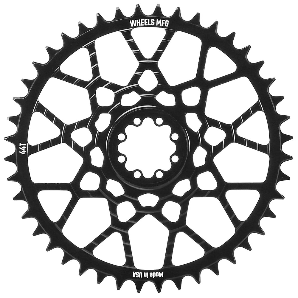 Wheels Mfg SRAM 8-bolt Gravel Chainring, 44T, Black