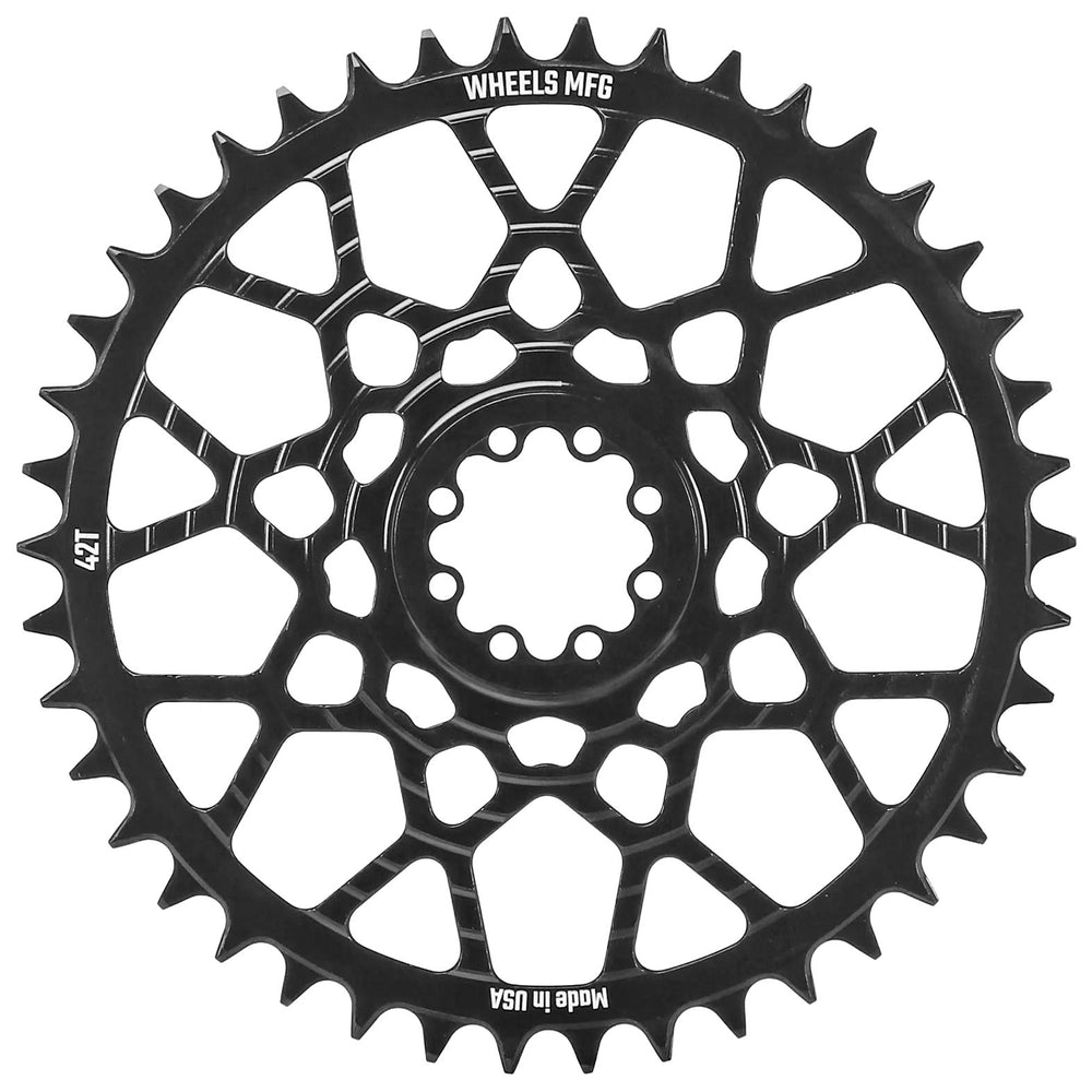 Wheels Mfg SRAM 8-bolt Gravel Chainring, 42T, Black