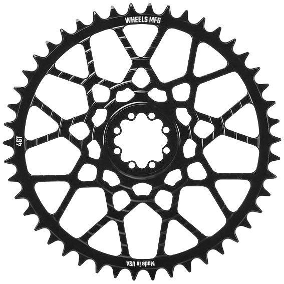 Wheels Mfg SRAM 8-bolt Gravel Chainring, 46T, Black