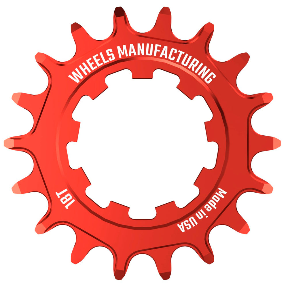 Wheels Mfg SOLO-XD Singlespeed Cog, 18t, Red