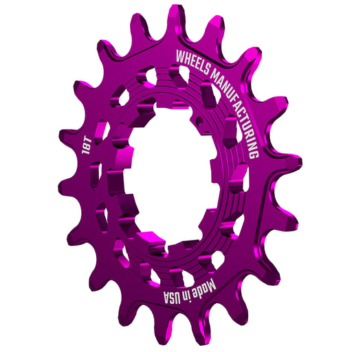 Wheels Mfg SOLO-HG Singlespeed Cog, 18t, Purple