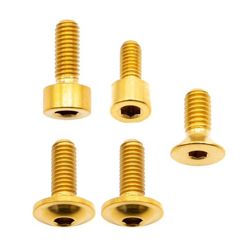 Better Bolts Fox 34 Fork Ti Bolt Kit, Grip/Rhythm, Gold, 5/Count