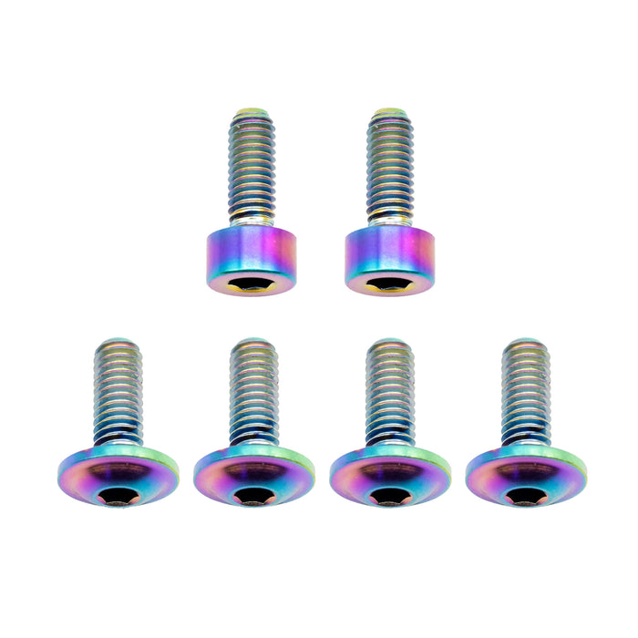Better Bolts Fox 34SL Fork Ti Bolt Kit, Fit4/GripSL, Rainbow, 6/Ct
