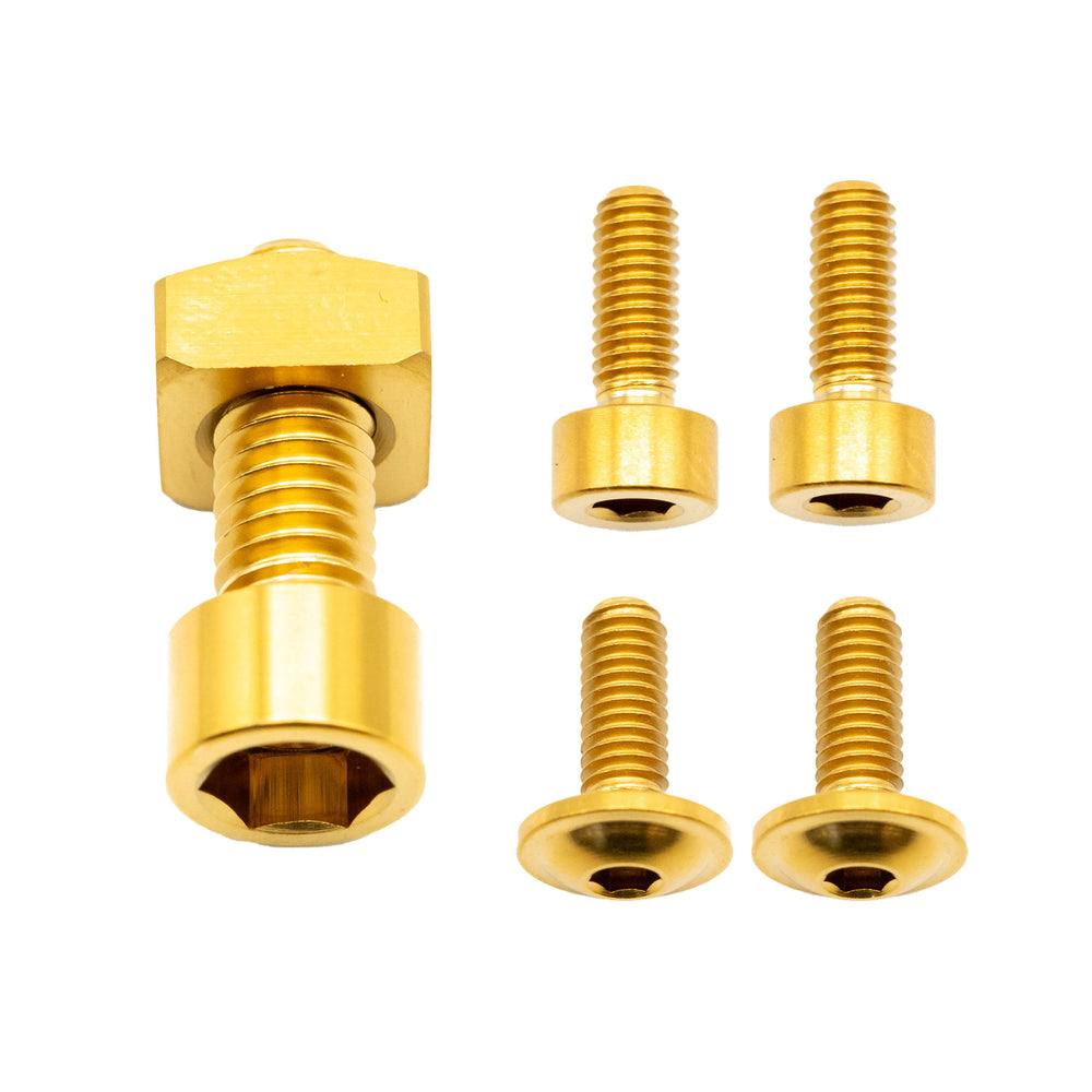 Better Bolts Fox 36 Fork Ti Bolt Kit, 2021-2025 Fit4, Gold, 6/Count