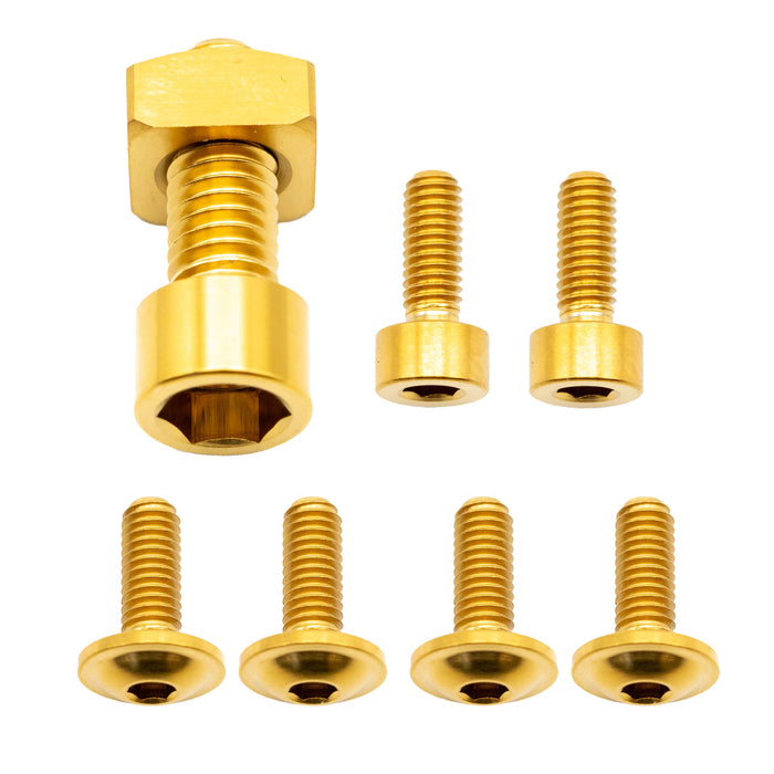 Better Bolts Fox 36 Fork Ti Bolt Kit, 2026+ Grip, Gold, 8/Count