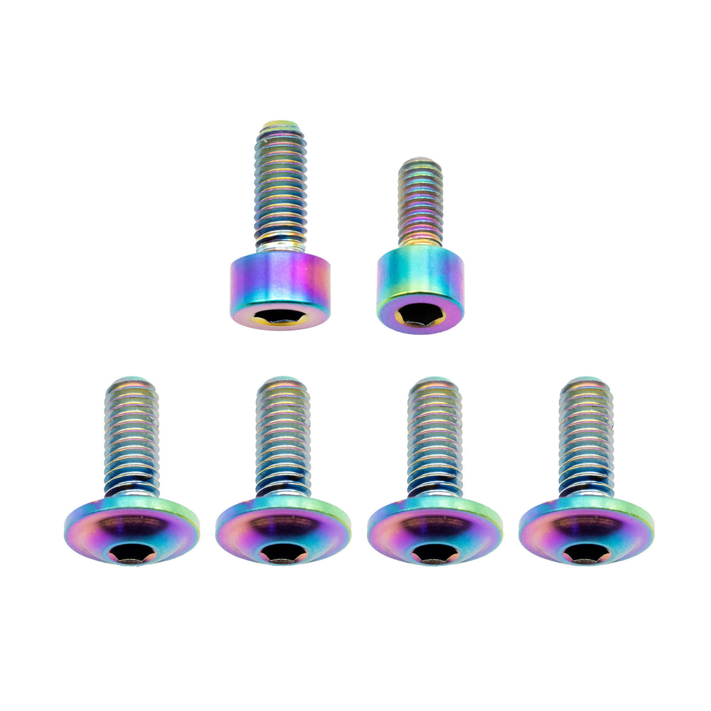 Better Bolts Fox 36SL Fork Ti Bolt Kit, 2026+ Grip, Rainbow, 6/Ct