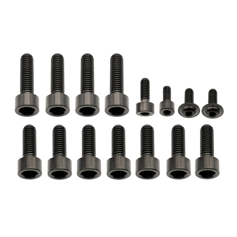 Better Bolts Fox 40 Fork Titanium Bolt Kit, Grip, Black, 15/Count