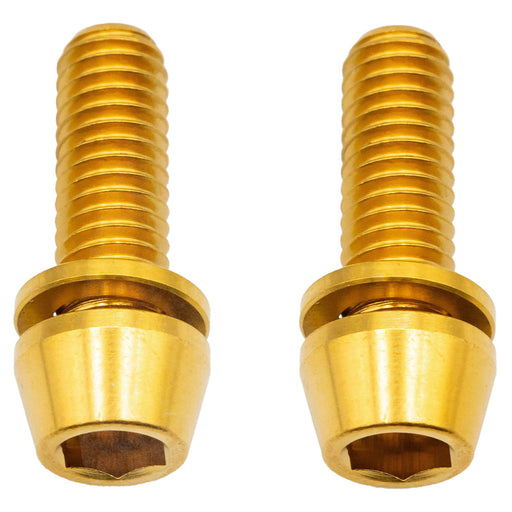 Better Bolts Ti Post Mount Caliper Bolts, 18mm, Gold, 2/Count