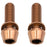 Better Bolts Ti Post Mount Caliper Bolts, 18mm, Copper, 2/Count