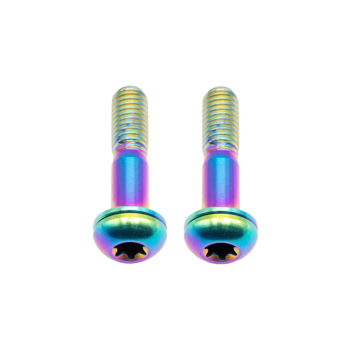 Better Bolts Titanium Flat Mount Bolt Kit, 22mm, Rainbow, 2/Count
