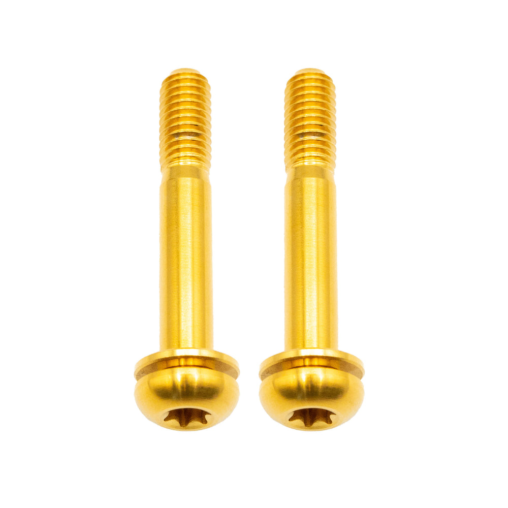 Better Bolts Titanium Flat Mount Bolt Kit, 32mm, Gold, 2/Count